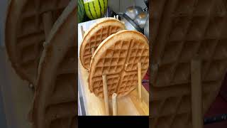 Strawberry amp Chocolate Cream Waffle  Korean Street Food shortvideo [upl. by Archibaldo]