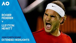 Roger Federer v Lleyton Hewitt Extended Highlights  Australian Open 2004 Fourth Round [upl. by Fonseca]