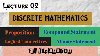 Lecture2 Proposition  Logical Connectives  Atomic amp Compound Statement  Discrete Mathematics [upl. by Jerrol]