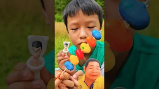 Reaction 🎋 Survival Skills Candy Fire In Forest survival bushcraft forest shorts candy [upl. by Christopher]