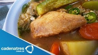 Receta para preparar caldo tlalpeño de res Receta de caldo de res  Comida mexicana [upl. by Adihaj]