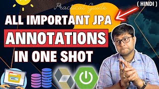 Top JPA Annotations in one shot in Hindi [upl. by Ramsden104]