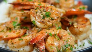 The Most Flavorful Garlic Butter Shrimp Ever  Quick amp Easy Dinner Recipe [upl. by Dnivra]