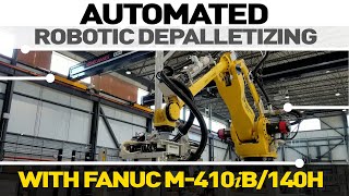 Automated Robotic Depalletizing  courtesy of Premier Tech [upl. by Neimad]