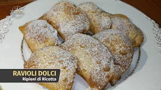 Ravioli dolci con ricotta ricetta e preparazione [upl. by Rue393]