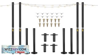 VEVOR String Light Poles 4 Pack 106 FT Outdoor Powder Coated Steel Review [upl. by Dawna]