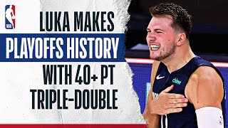 Luka Doncic Is First Player In NBAPlayoffs HISTORY With 43 PTS 17 REB 13 AST or better In Game [upl. by Milman]