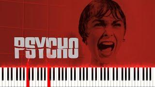 Psycho Theme Song The Murder  Bernard Herrmann  Piano Tutorial [upl. by Ernest]