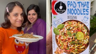 Chings Pad Thai Noodles Review  Pad Thai  Instant pad thai recipe 😱😱  So Saute [upl. by Maice]