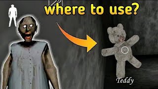 HOW TO USE TEDDY IN GRANNY GAME😁😁 [upl. by Atsyrk]