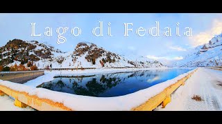 Lago di Fedaia ghiacciato TN  4K Insta360 [upl. by Yessac448]