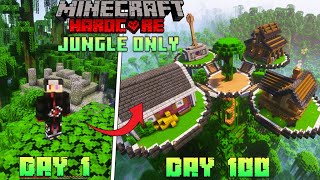 I survived 100 Days in JUNGLE ONLY biome in Minecraft Hardcore  HINDI [upl. by Alemahs]