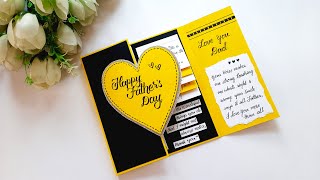 Happy Father’s Day Card  Handmade Card for Father’s Day  DIY Fathers Day Card Ideas  Tutorial [upl. by Ledarf944]