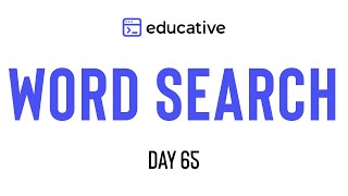 Word Search  LeetCode Medium  Educativeio Day 65  Backtracking Pattern [upl. by Eseneg520]