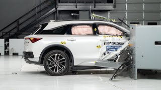 2024 Acura ZDX passengerside small overlap IIHS crash test [upl. by Caputo]