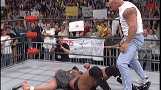 Goldberg Returns To Confront Sid Vicious amp The Outsiders WCW Nitro 8th November 1999 [upl. by Moulden]