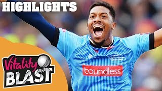 Wright Smashes Sussex to Final  Sussex v Somerset  Vitality Blast 2018  Highlights [upl. by Verdha]