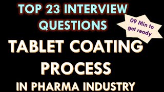 Coating process for Tablet in Pharmaceutical industry l Interview Question and answers [upl. by Oconnor]