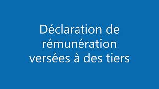 09 Déclaration des rémunérations versées à des tiers [upl. by Sregor]