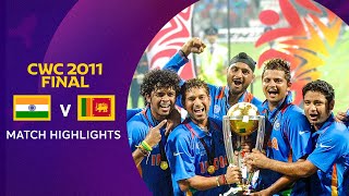 Cricket World Cup 2011 Final India v Sri Lanka  Match Highlights [upl. by Ahseer]