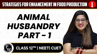 Strategies for Enhancement in Food Production 01  Animal Husbandry Part  1  12thNEETCUET [upl. by Thorfinn382]