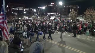 Springboro High School Drumline at Austin Landing Parade 20191116 [upl. by Allevon]