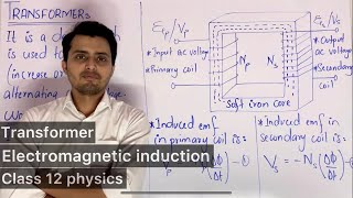 Transformer  Electromagnetic induction  Class 12  Physics  working principle  Construction [upl. by Rox]