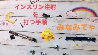 インスリン注射を打つ手順 [upl. by Streetman]