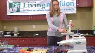 Tribest Green Star Juicer Demo 2 Raw Vegetable Juice [upl. by Atsyrc612]