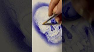 Ballpoint Pen Shading Technique crosshatching skulldrawing drawingtutorial [upl. by Jillie222]