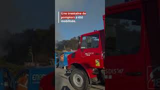 Une scierie ravagée par un incendie à Meuzac [upl. by Ellerad]