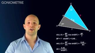 Goniometrie  het bewijs en gebruik van de sinusregel  WiskundeAcademie [upl. by Janifer99]
