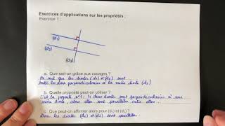 Comment utiliser les propriétés des droites parallèles et perpendiculaires [upl. by Yaral]