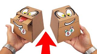 How To Make A Coin Bank From Cardboard II Easy DIY Craft [upl. by Stalk]