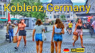 Koblenz Germany walking tour in Koblenzin summer☀️ 2023  4k 60fps [upl. by Thetisa184]