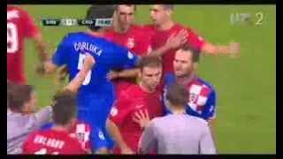 Srbija  Hrvatska 06092013 1100 Matić i Šimunić isključenja [upl. by Eceinart644]