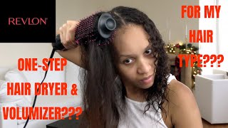 REVLON One Step Hair Dryer and VOLUMIZER  For My Hair Type 3c [upl. by Emya771]