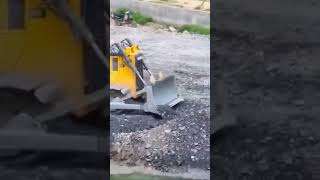 Beautiful shantui dozer Pushing rock [upl. by Neelloc]