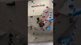 🟢 Overhung Gym “V5” climbing indoorclimbing boulderinggym bouldering [upl. by Neenej]