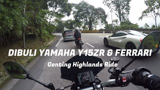 MT09 vs YAMAHA Y15ZR vs FERRARI  Genting Highlands Climb  Akrapovic Pure Sound [upl. by Burlie]