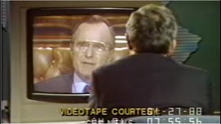 Dan Rather v George Bush CBS News 1988 quotWould you like judged career by 7 minutes you walked off set [upl. by Nnaeiram]