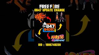 Naruto Shippuden Ob47 Update Collaboration In Free Fire  Ob47 Update Change  Garena Free Fire [upl. by Ulphia]