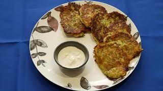 Zucchini fritters turn on subtitles  Delicious food [upl. by Mel]