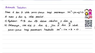 Matematik Tambahan Tingkatan 4  Persamaan Kuadratik HTP HDP [upl. by Dinan]