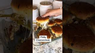 How to make philly cheese steak provolone groundbeef bellpepper onion buns parsley creamchees [upl. by Leda738]