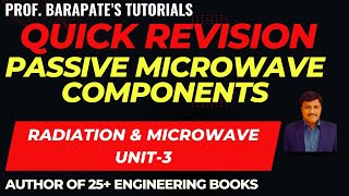 QUICK REVISION PASSIVE MICROWAVE COMPONENTS UNIT 3 RMT [upl. by Nived]