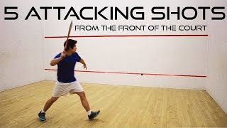 5 ATTACKING SHOTS IN SQUASH  Squash Tips [upl. by Kissee202]