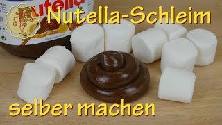 Essbaren NutellaSchleim selber machen  nur 2 Zutaten  ohne Kleber [upl. by Sel]