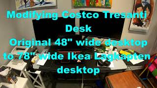 Changing glass desktop on Costco Tresanti sitstand desk [upl. by Tanney98]