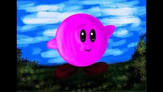 Drawing Kirby Fanfake at Krita Art Sketch Digital Game [upl. by Florry]